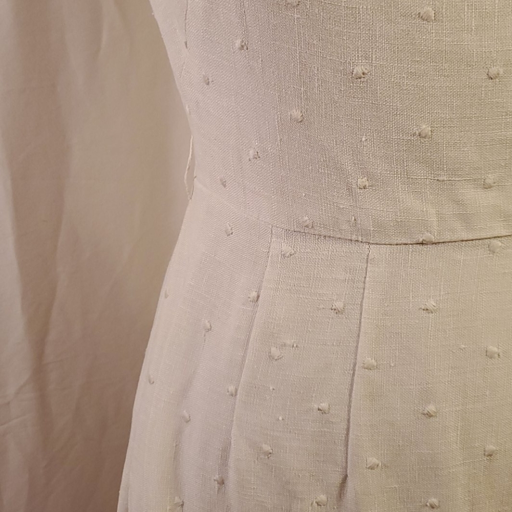 Vintage Cream 2-Piece Linen Dress - Picture 9 of 14